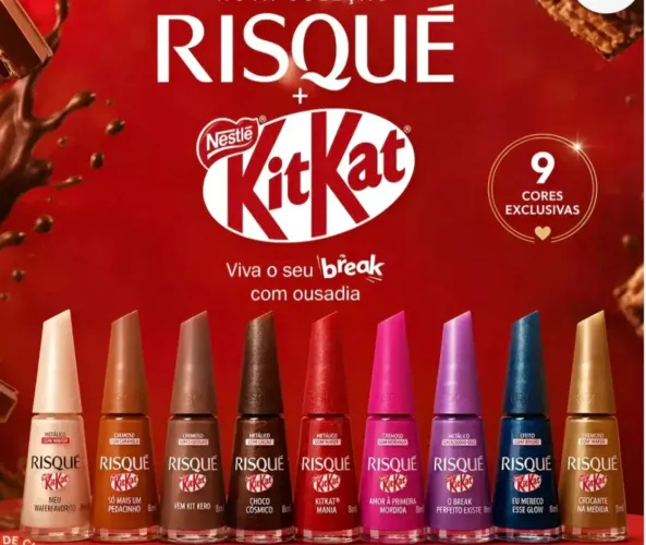 Esmaltes Risque  linha kitkat