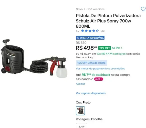 Vendo essa pistola de pintura e Pulverizadora Schulz