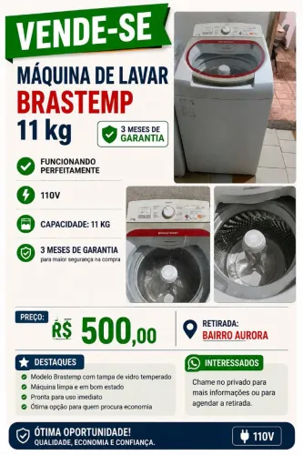 Máquina de lavar Brastemp 11 kg