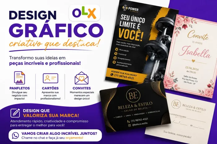 Designer Gráfico Profissional | Panfletos, Cartões, Convites e Logos