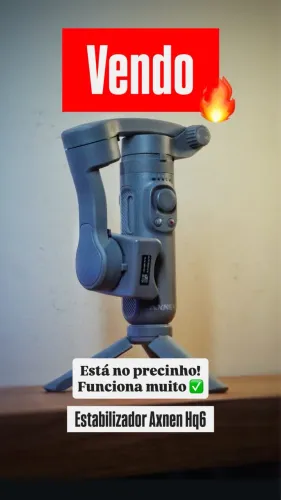 Gimbal Estabilizador Para Celular Axnen Hq6 Gimbal De 3 Eixos Cinza