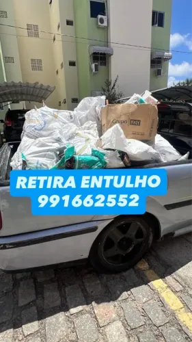 Retira entulhos, condomínios, residência e comércio 