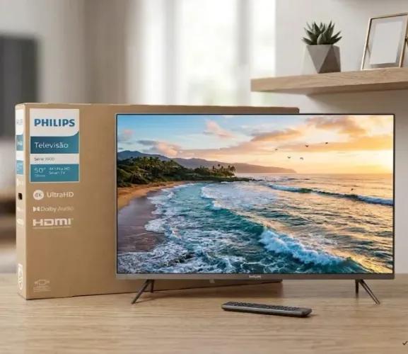 Smart TV 4K Philips de 50 polegadas