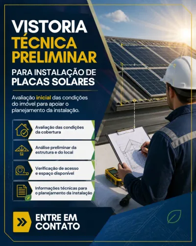 Vistoria Técnica Preliminar de Engenharia para Instalação de Placas Solares