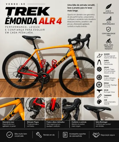 Trek Émonda ALR 4 | Tamanho 58 | Shimano Tiagra | Freio a Disco