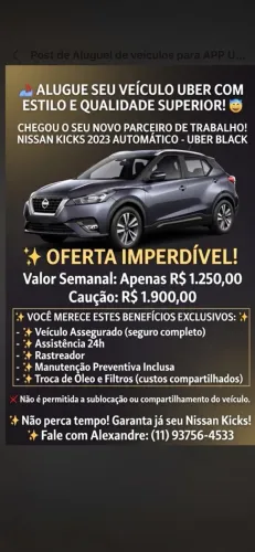 ALUGUEL DE VEÍCULO PARA APP / BLACK