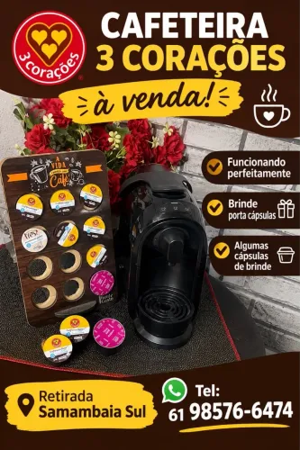 Cafeteira 3 corações