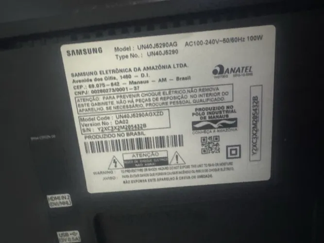 Samsung Smart TV 40? UN40J6290 Para Retirada de Peças