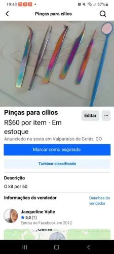 Pinças cílios