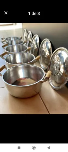 Jogo de panela alumínio batido