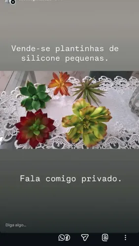 Plantinhas de silicone lindas para decoração. 10 reais.