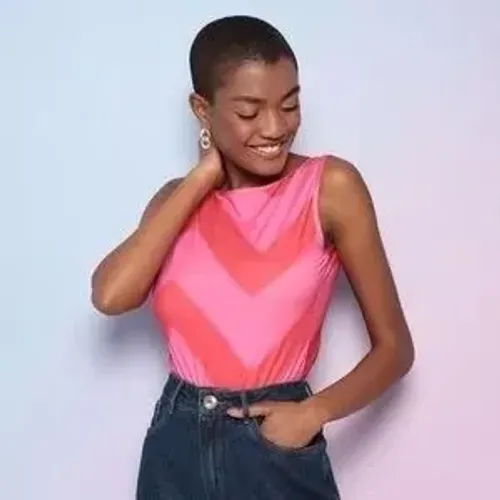 Body lança perfume zig zag rosa e vermelho m