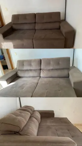 Sofá retrátil e inclinável semi novo sem detalhes de uso 500R$ reais