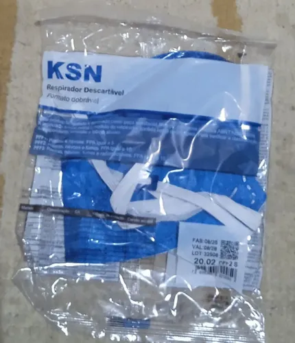 Máscara de Pó respirador KSN com válvula