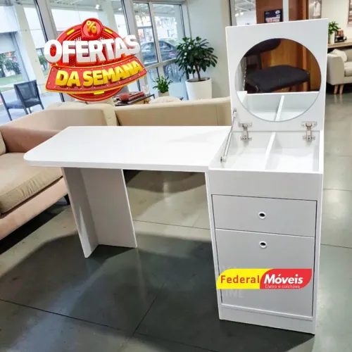 Escrivaninha Penteadeira 1P 1G Promoção - Solicite Catálogo