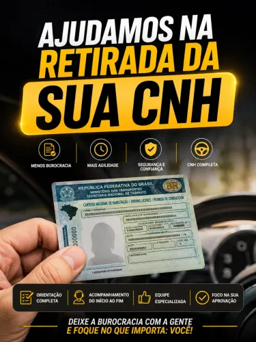 TIRE SUA CARTEIRA DE HABILITAÇÃO- AJUDAMOS NO PROCESSO
