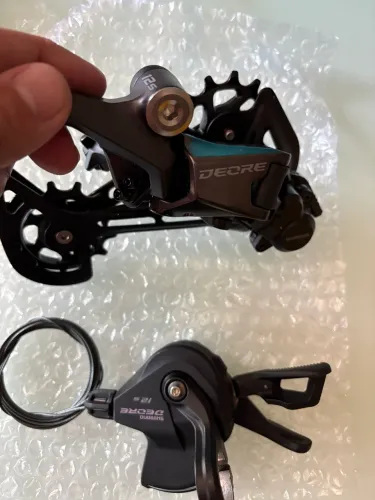 Kit câmbio + passador shimano Deore 12v