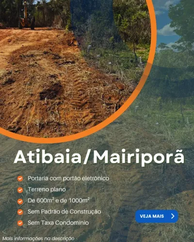 Terreno em uma das regiões de Atibaia