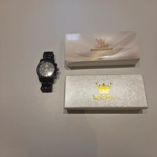 Relogio Olevs 2858 Preto e Dourado - Somente Testado