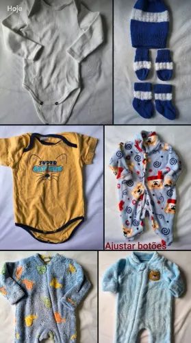 Lote roupa bebê P e M