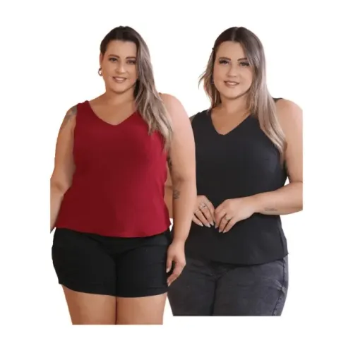Kit 2 Blusas Femininas Plus Size