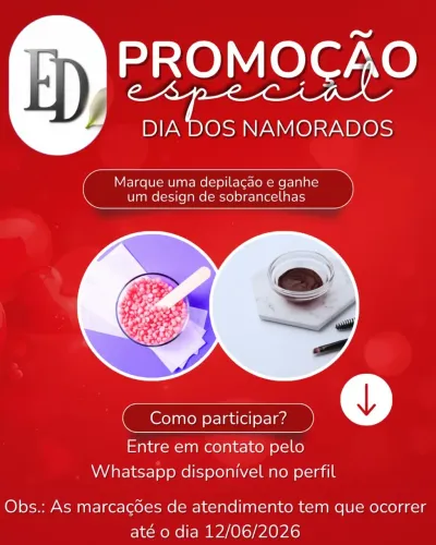Depilação e Designer de sobrancelhas