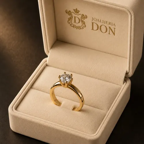 Anel Solitário Diamond em Ouro 18k 750