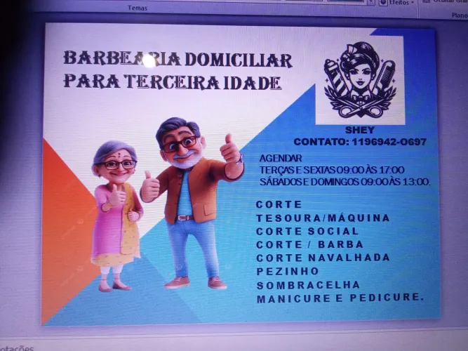 Barbearia domiciliar para terceira idade