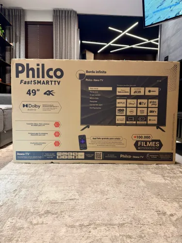 Smart TV 49 Philco 4K UHD Nova Lacrada - Roku TV HDR10 Dolby Audio 4 HDMI P49CRA Wi-Fi 