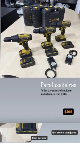 3 Parafusadeiras parou de funcionar