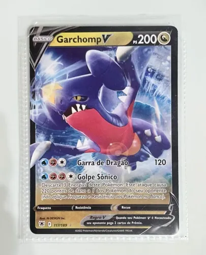 Carta Pokémon Garchomp V 117/189 Estrelas Radiantes Ultra Rara