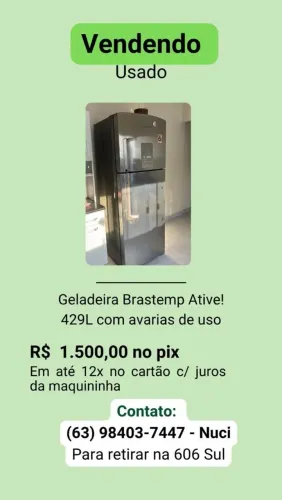 Vendo usado - geladeira Brastemp - baixou o preço 
