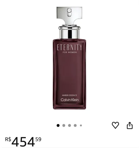 CALVIN KELIN ETERNITY AMBER PERFUME FEMININO
