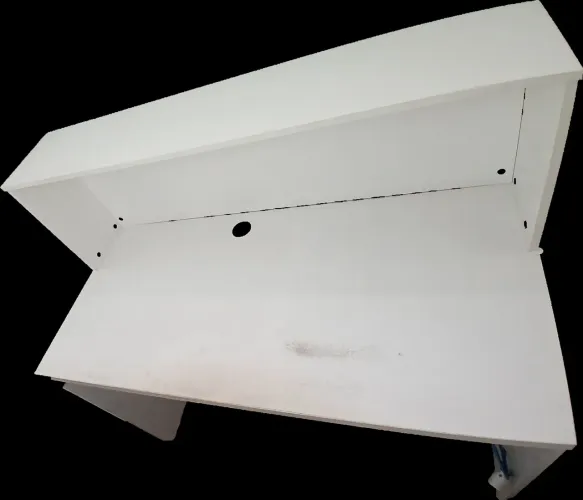 Balcão recepção 2 níveis branco