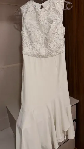 Vestido Branco em Renda Luxo - Ideal Civil/Formatura (Usado 1x)