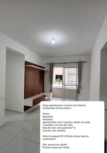 ALUGO APT TÉRREO-PRIME CALHAU 1-  2QTS-SENDO 1 SUITE- R$2.200,00