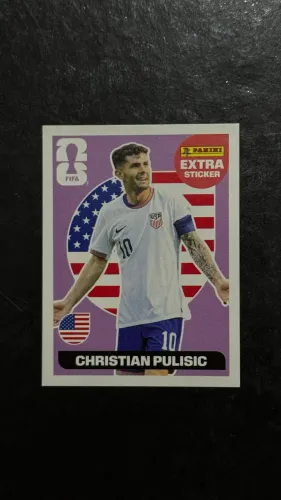 Figurinha Extra Sticker Christian Pulisic Lilás Copa do Mundo 2026 Panini