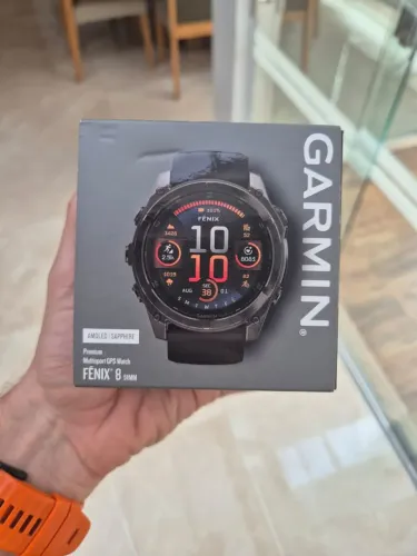 Relogio Garmin Fenix 8 51mm amoled Saphira preto