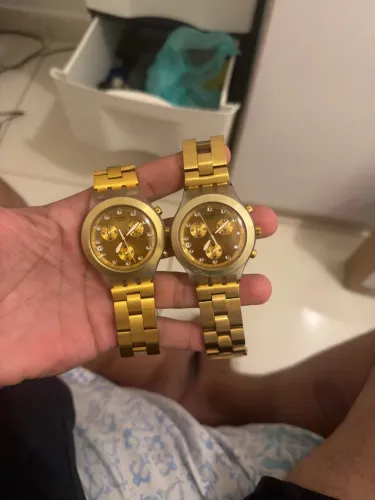 Swatch feminino série ouro