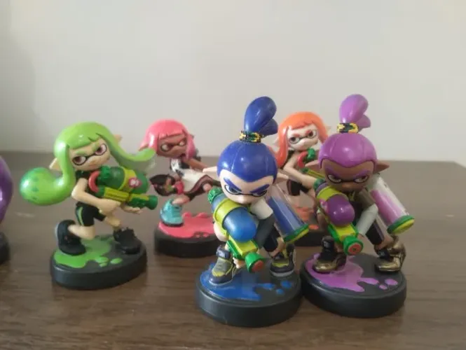 amiibo slpatoon - lote com 11 personagens