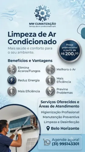 Higienização de ar condicionado split