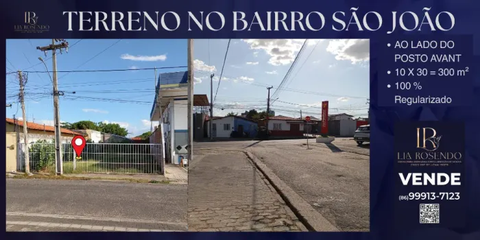 Terreno no Bairro São João com 300m² ideal para morar ou investir