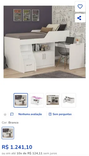 Cama de solteiro multifuncional 