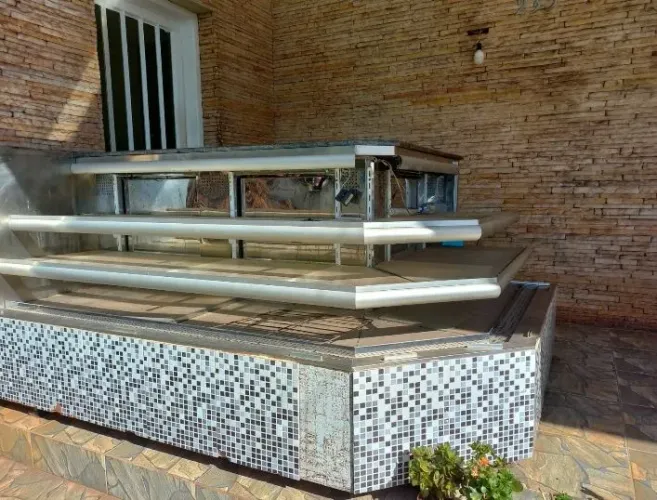 Balcão refrigerado em L