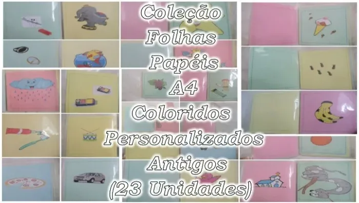Folhas A4 Colecionáveis Antigas 