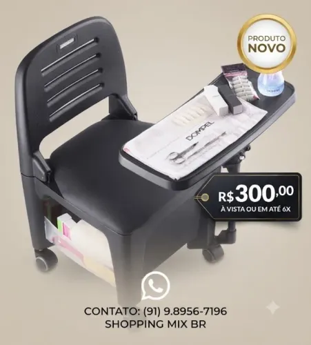 Carrinho de Manicure Novo Preto