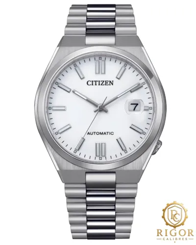 Relógio Citizen Tsuyosa NJ0150-56A Mostrador Branco: Automático, Safira e 50m Resistência