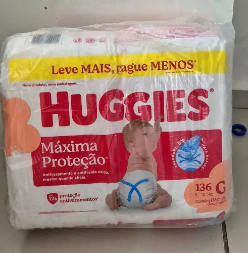 Fralda Huggies Supreme Care Tamanho G Fralda descartável