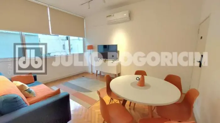 Apartamento Locação em Copacabana na Av. Atlântica Mobiliado com 83 mestros