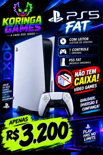 PS5 FAT com leitor de Disco